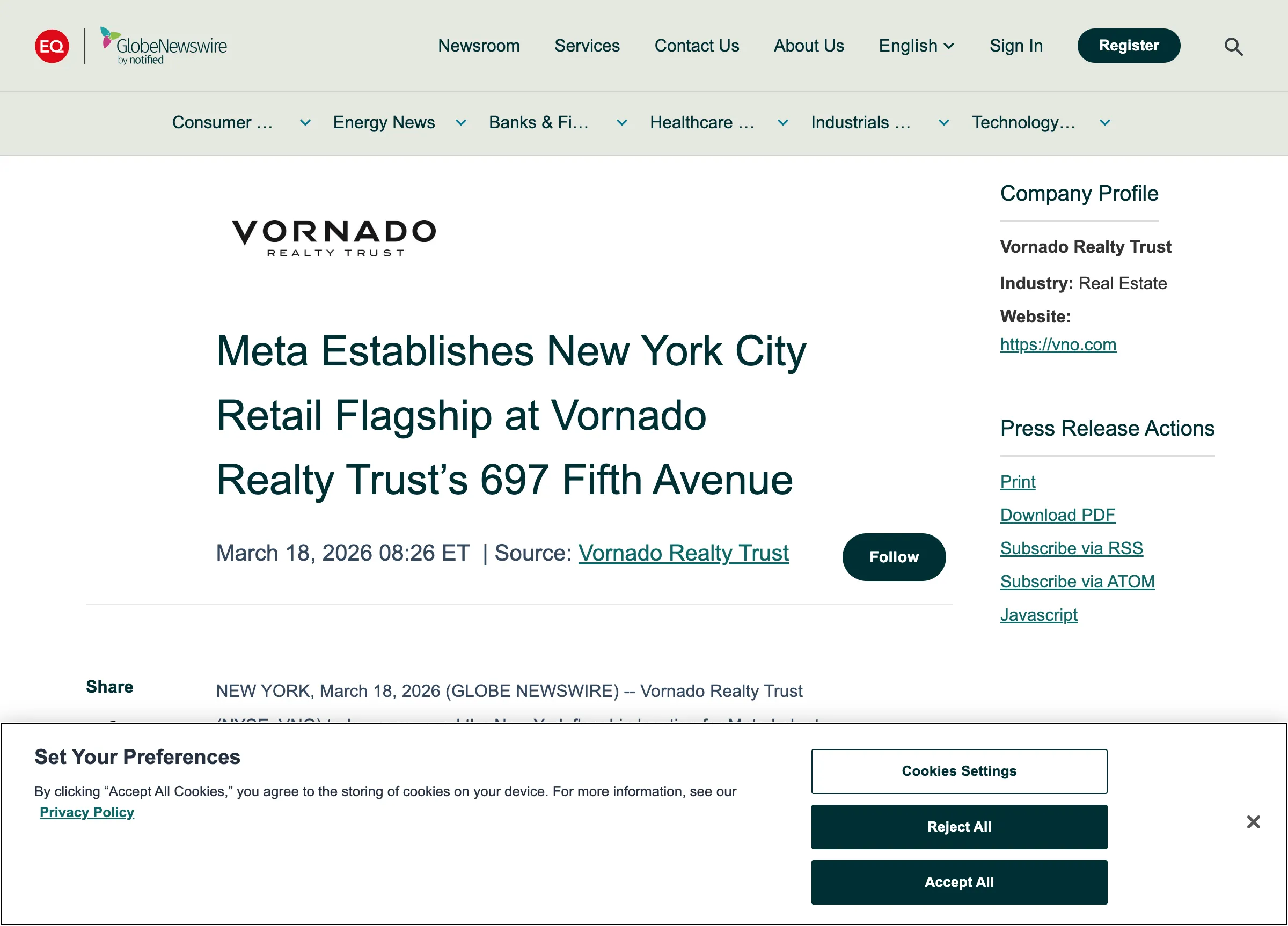 메타, 뉴욕 5번가에 플래그십 리테일 매장 오픈