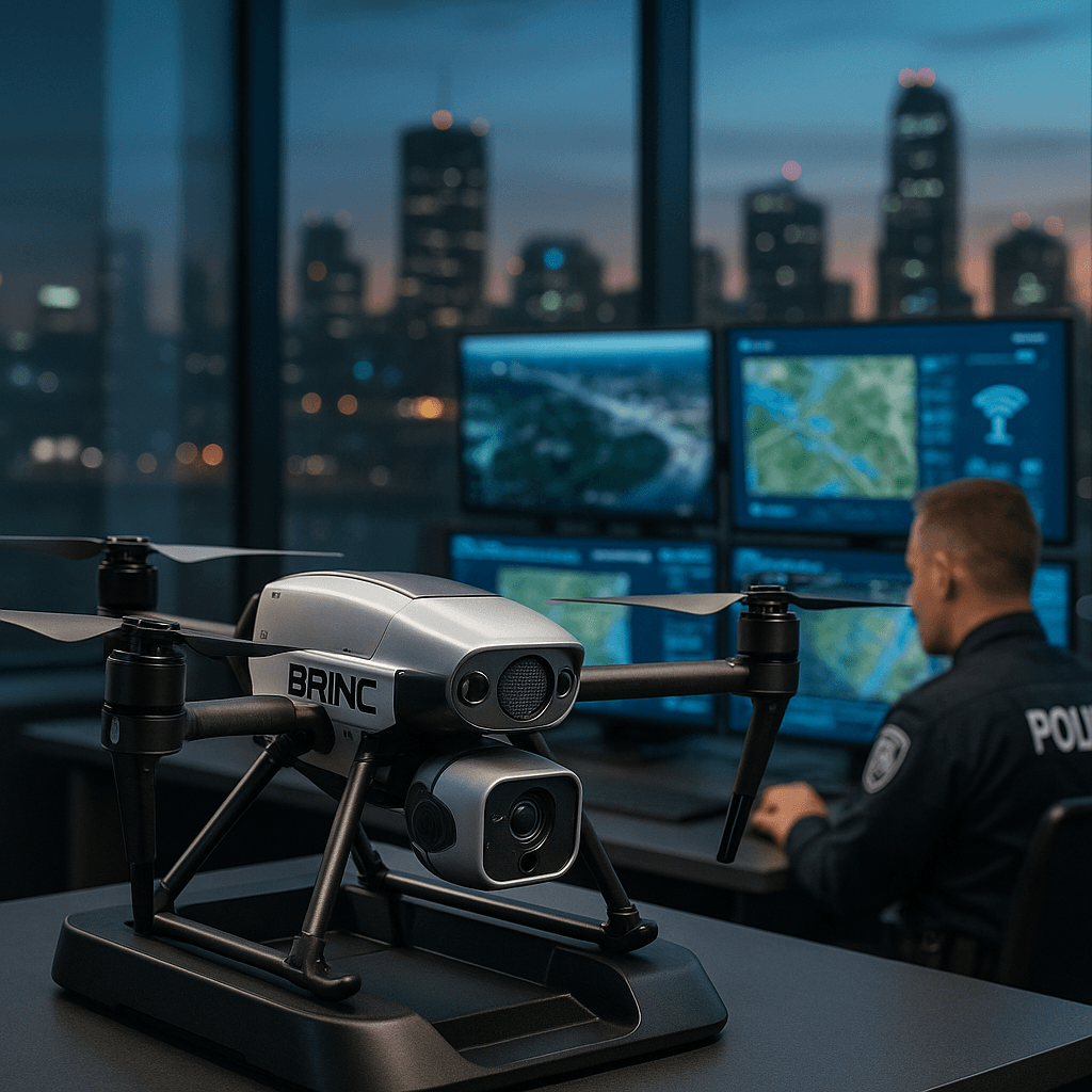 Brinc, 경찰 헬기 대체 드론 'Guardian' 출시 — Starlink 내장, 비용 95% 절감