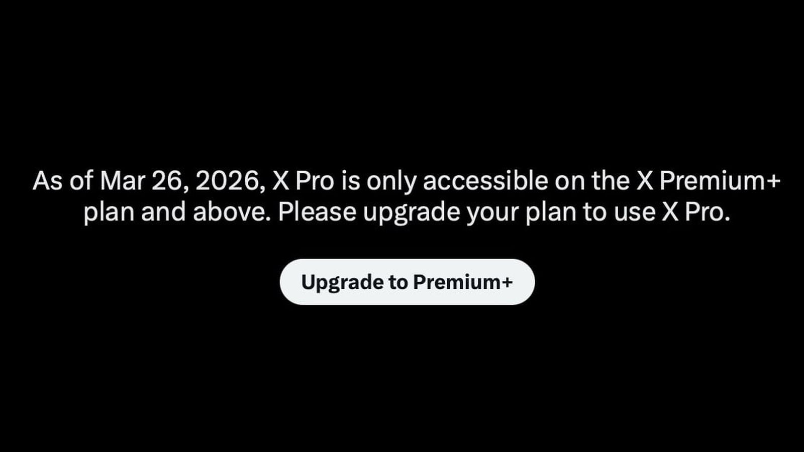 X, X Pro(TweetDeck)를 월 40달러 Premium+로 격상 — 사전 공지 없이