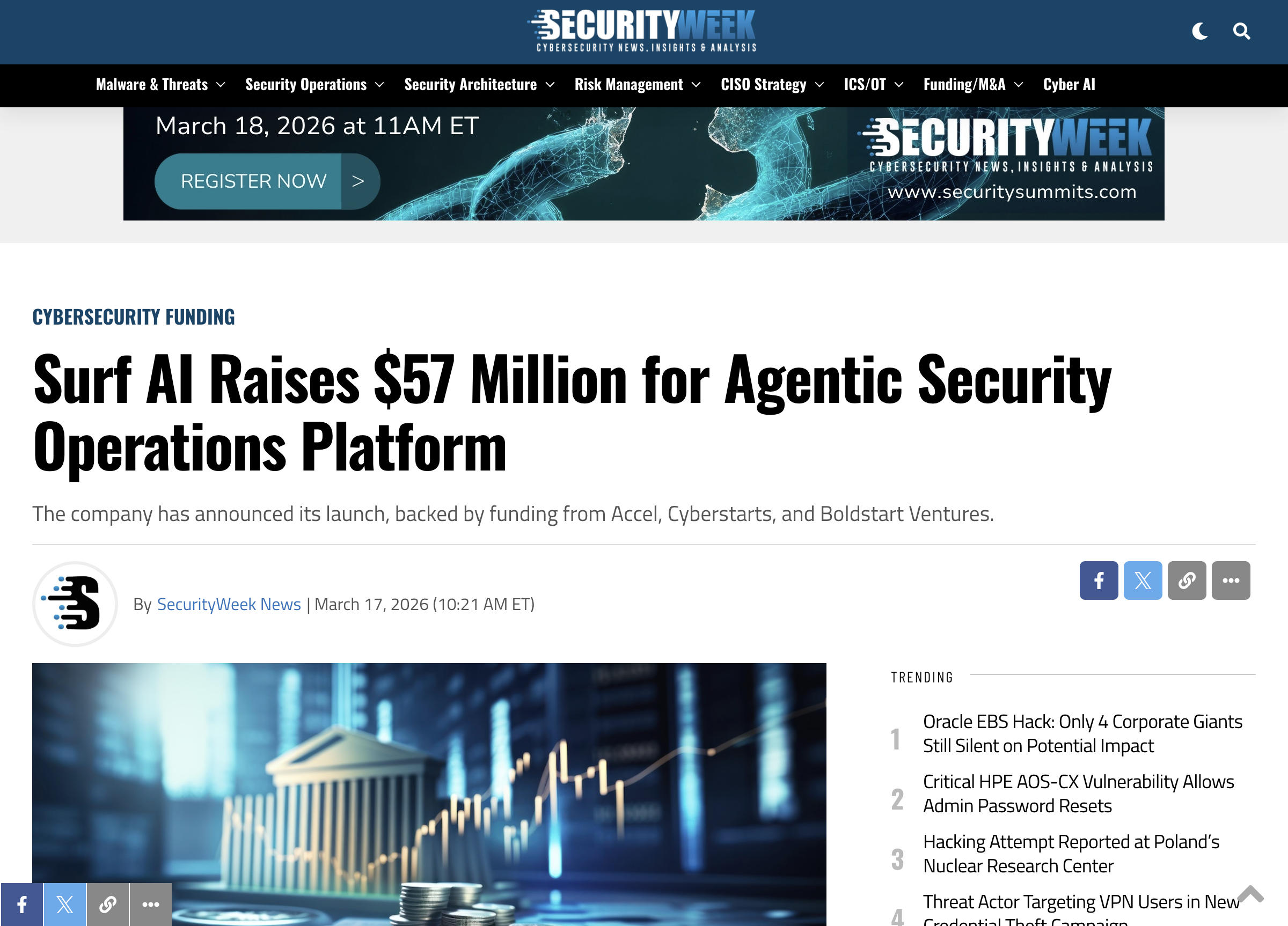 사이버보안 스타트업 Surf AI, 5,700만 달러로 데뷔