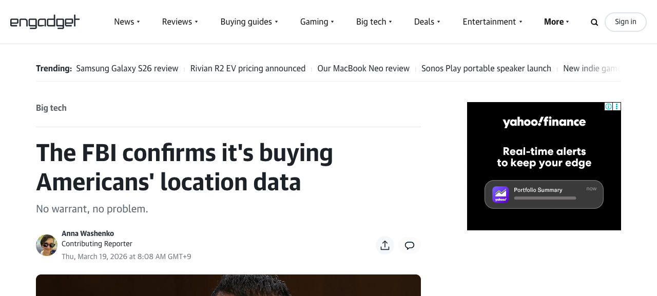 FBI, 미국 시민 위치 데이터 구매 사실 확인